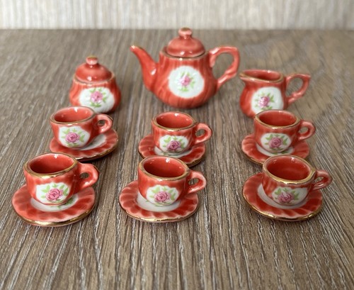 Vintage doll house ceramic tea - vintage,