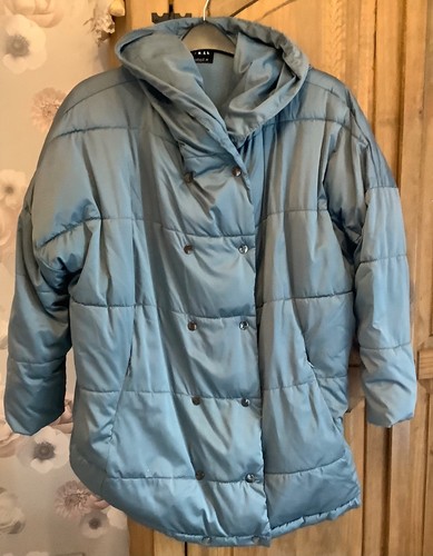 Zara aqua blue padded - 3/4, coat