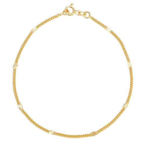22ct yellow gold curb - yellow,