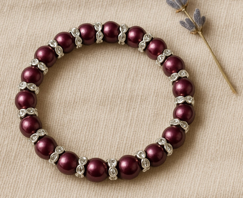 8mm elastic glass pearl - 8mm, &