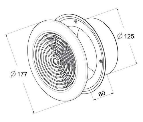 Ceiling air vent - vent, circle