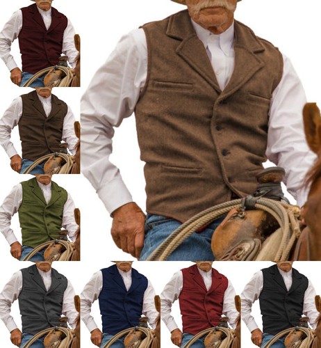 Mens tweed waistcoat - tweed,