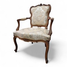 French walnut armchair carved - french,