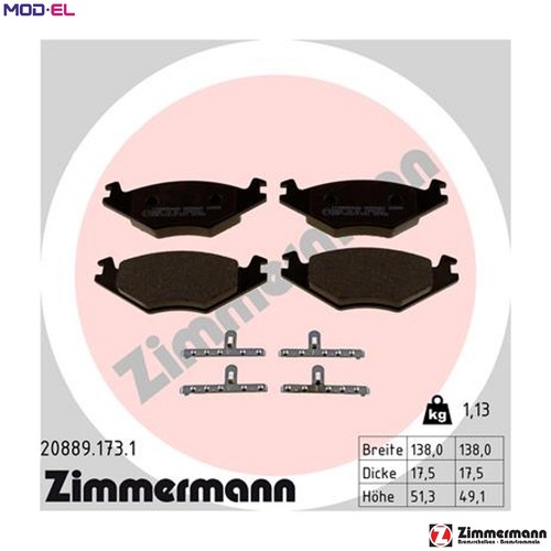 Brake pad set disc - brake,