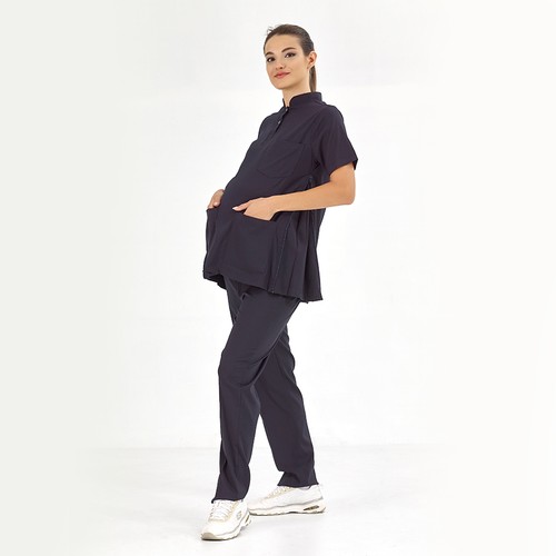 Navy blue maternity doctor - blue,