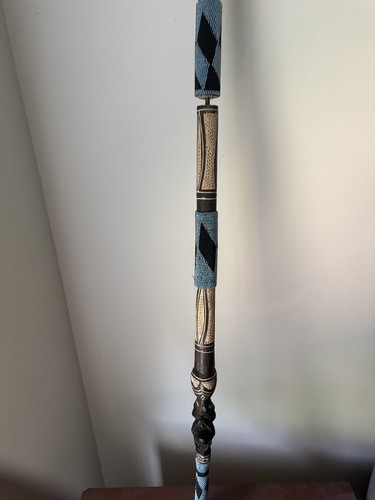 Beaded walking staff - beaded, –