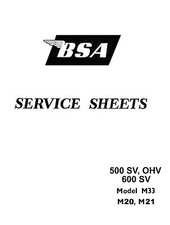 Bsa models 500 - (0446), 500-600cc