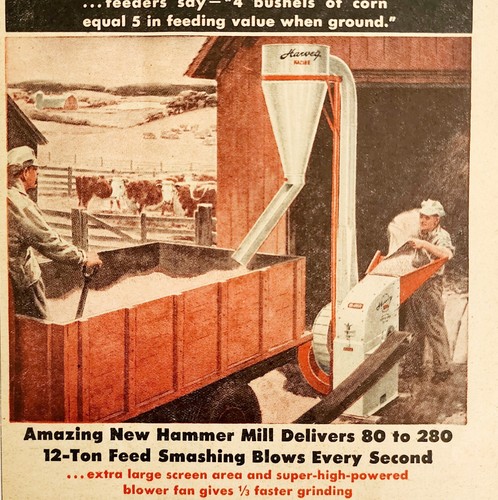 1947 harvey hammer - mill, corn