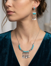Zuni turquoise inlay sterling - turquoise,