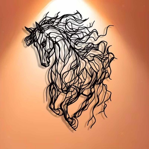 Metal horse wall art - wall,