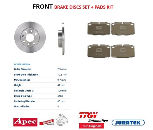 Front brake discs and - front,