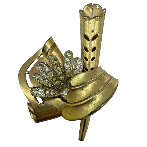 Vintage posy holder - vintage, brooch