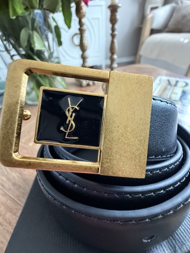 Ysl saint laurent leather belt - saint,
