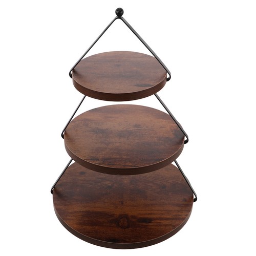 Rustic wooden cake stand three - cake,