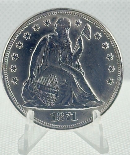 Token 1871 seated liberty - token, 1871-p