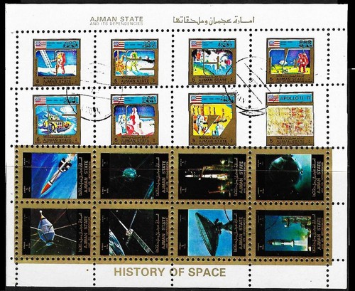 Ajman 1973 space travel mi - 1973:,