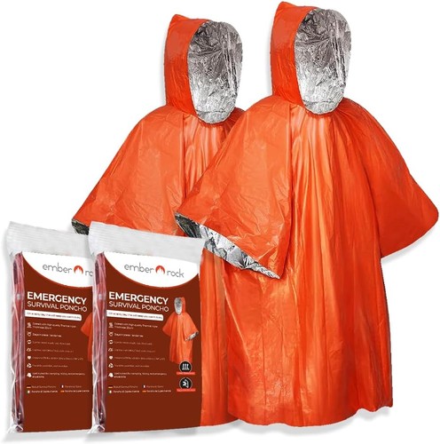 Emergency survival rain poncho - survival,