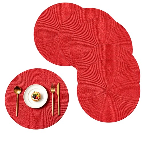 38cm round placemats washable - round,
