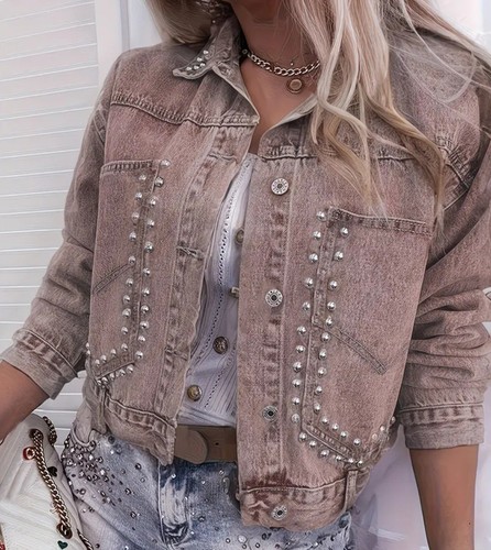 Pinkish deni jacket with - deni.,