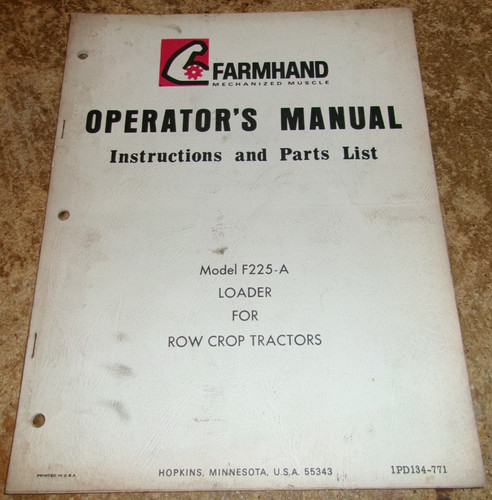 1971 farmhand f225 - farmhand, f225-a