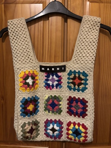 Marni fish hand crochet tote - fish,