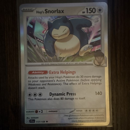 Hop snorlax 117 - hop's, sv09