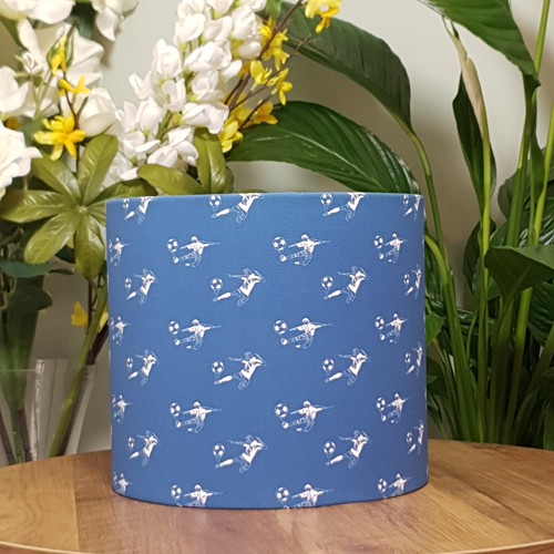 Blue football ceiling drum - football,