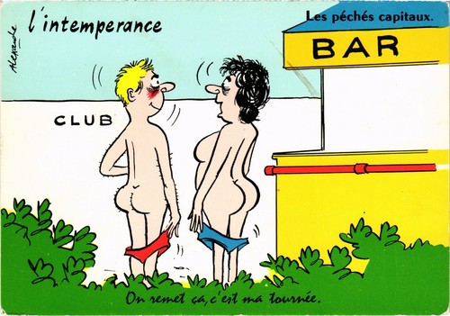Cpm naturists humor - naturists, pin