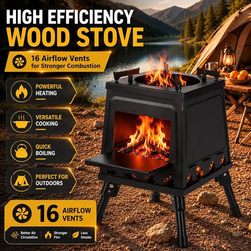 Wood burning camping stove - wood,