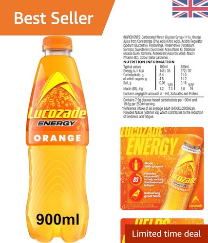 Zesty orange lucozade energy - lucozade,