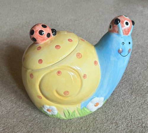 Vintage snail biscuit barrel - biscuit, /