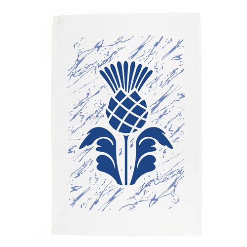 Scottish thistle tea towel - thistle,
