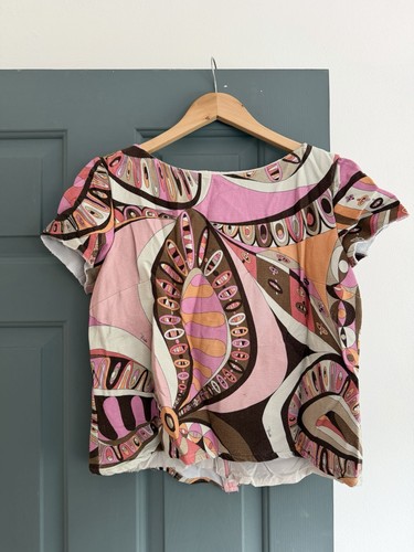 Emilio pucci pink top silk - pink, uk