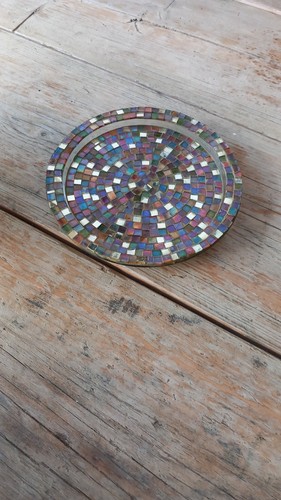 Vintage mosaic glass - mosaic, candle