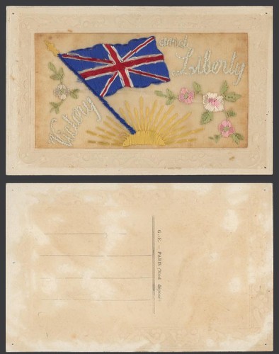 Ww1 silk embroidered old - embroidered,