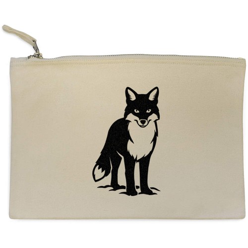 Fox standing snow canvas - in, snow'