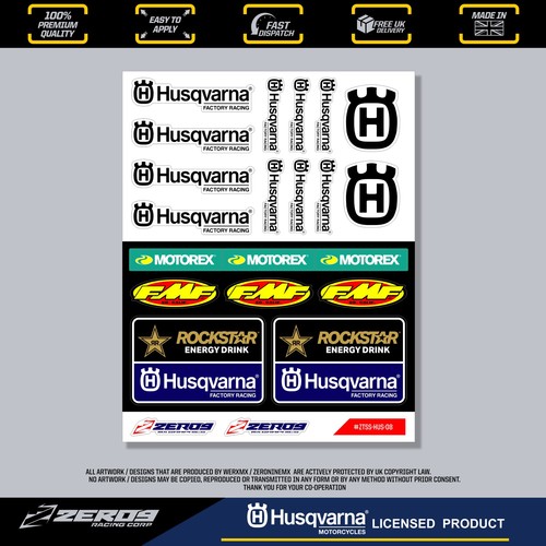 Husqvarna stickers motocross - husqvarna,