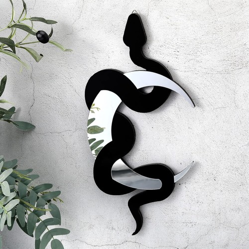 Black snake crescent moon - snake, &