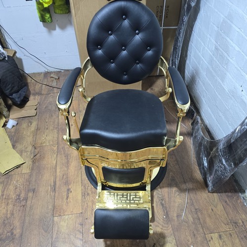 Barber chair with gold - chair, frame