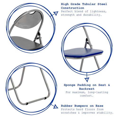 Padded folding chairs - folding,