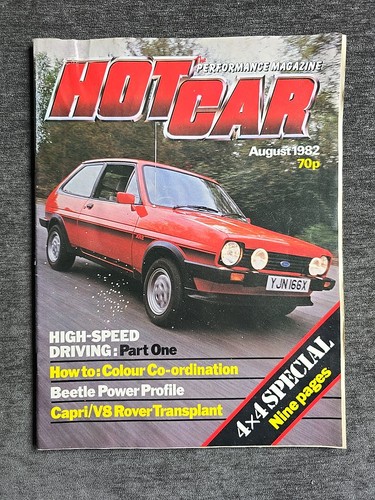 Hot car magazine august - magazine, 1982