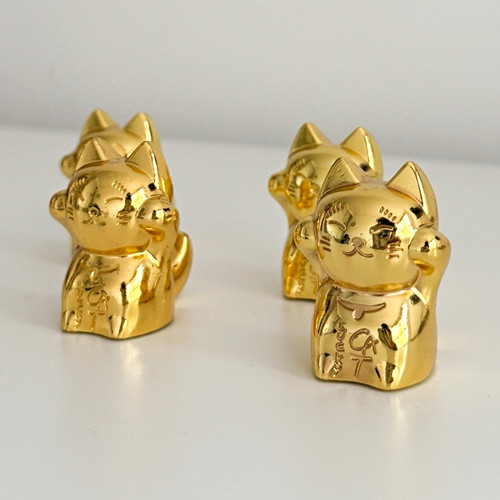 Set gold lucky cat - set,
