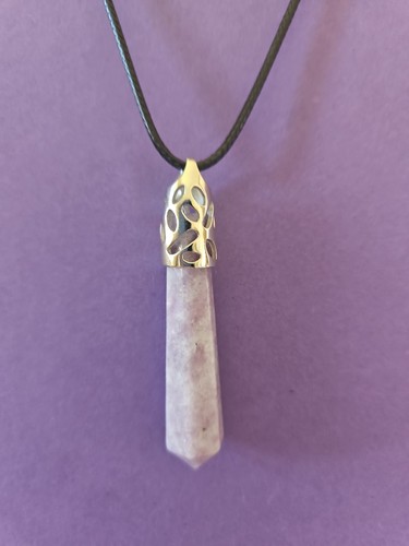 Lepidolite gemstone point - lepidolite,