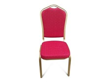 Red metal banqueting chairs - red,