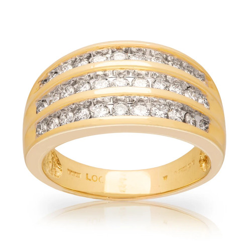18ct yellow gold channel set - channel,