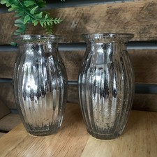 Mercury glass bottle vases - vases, set