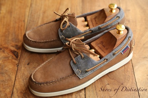 Sebago brown nubuck - brown, canvas