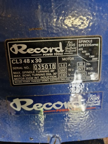 Record power c13 lathe - power,