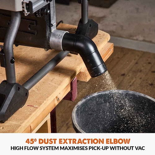 Angled dust extraction port - angled,