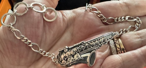 Vintage saxophone bracelet - saxophone,